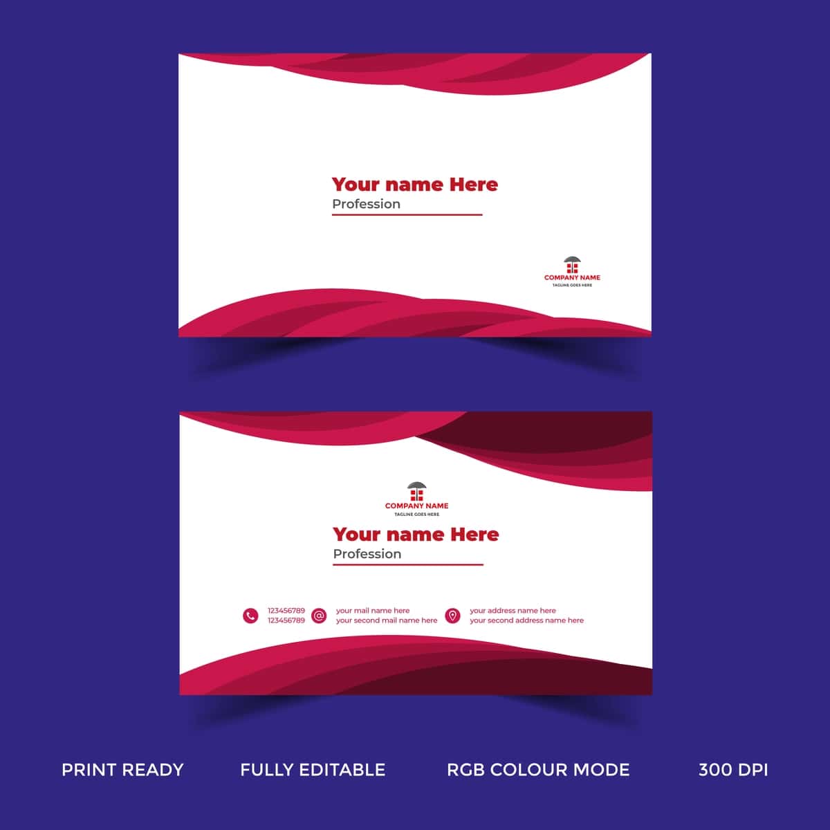 Korporativ biznes karta shablon | Corporate business card template 1