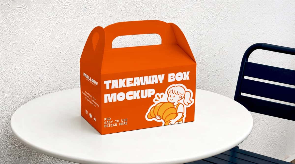 Olib ketish qutisi maketi | Takeaway box mockup 1