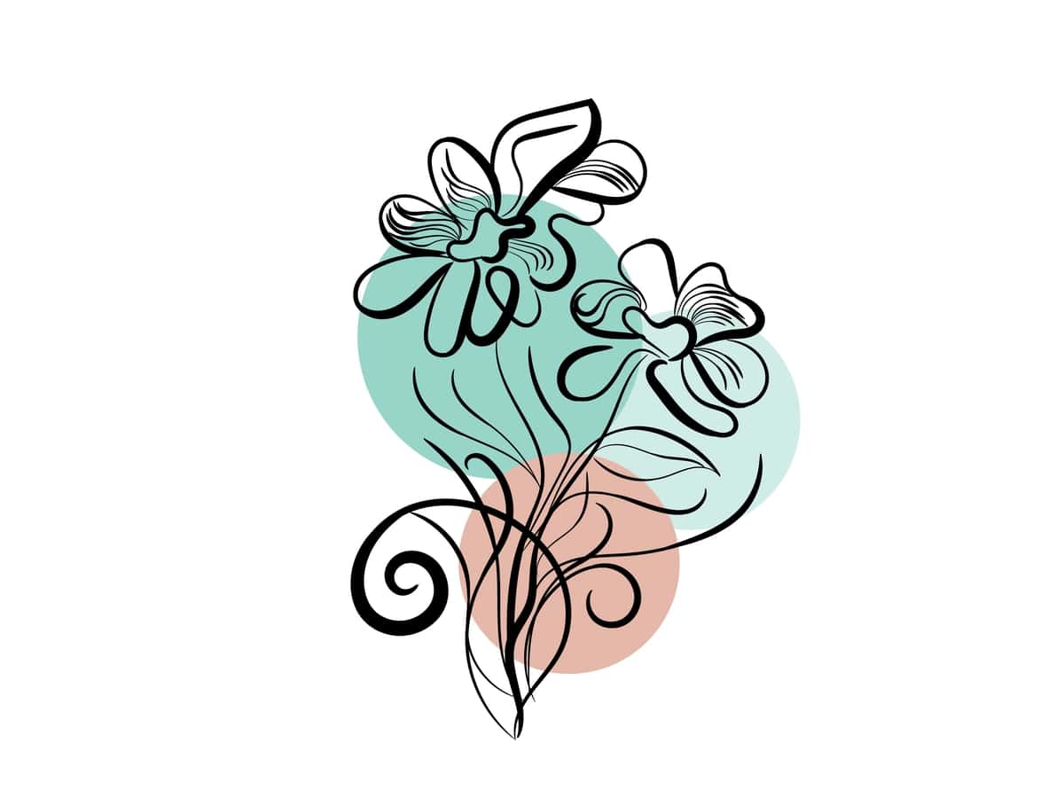 Qo'lda chizilgan gullar to'plami | Hand drawn flower collection 1