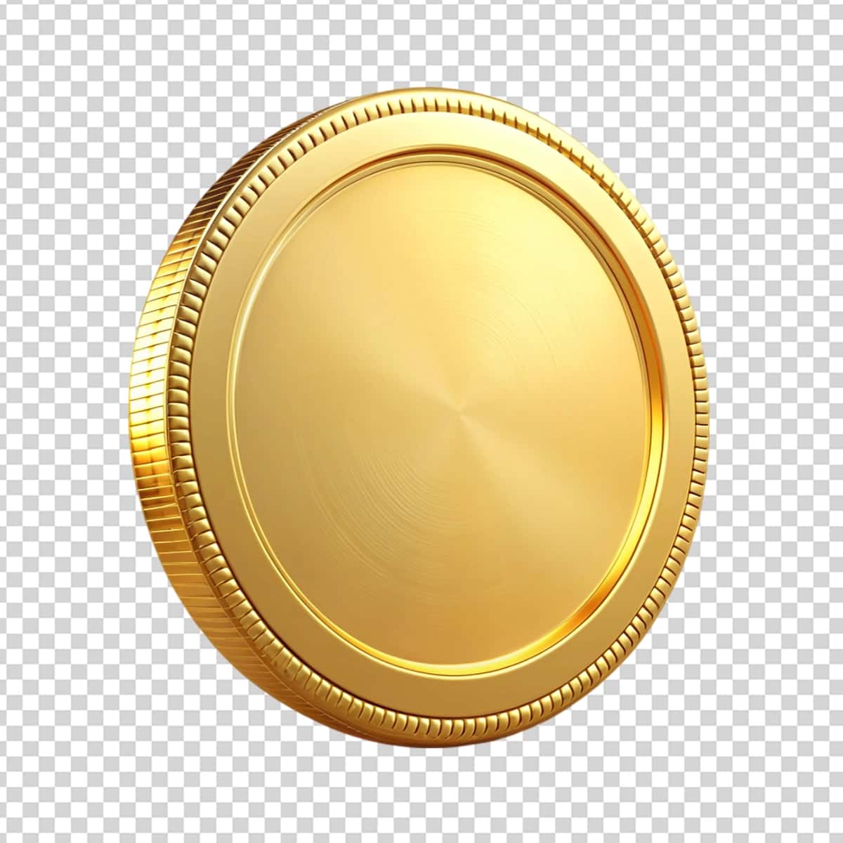 Oltin tanga izolyatsiya qilingan shaffof fon | Gold coin isolated transparent background 1