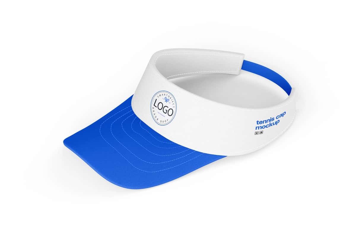 Tennis qalpoqlari quyoshdan himoyalangan sport shlyapa maketi | Tennis caps sun visor sports hat mockup 1