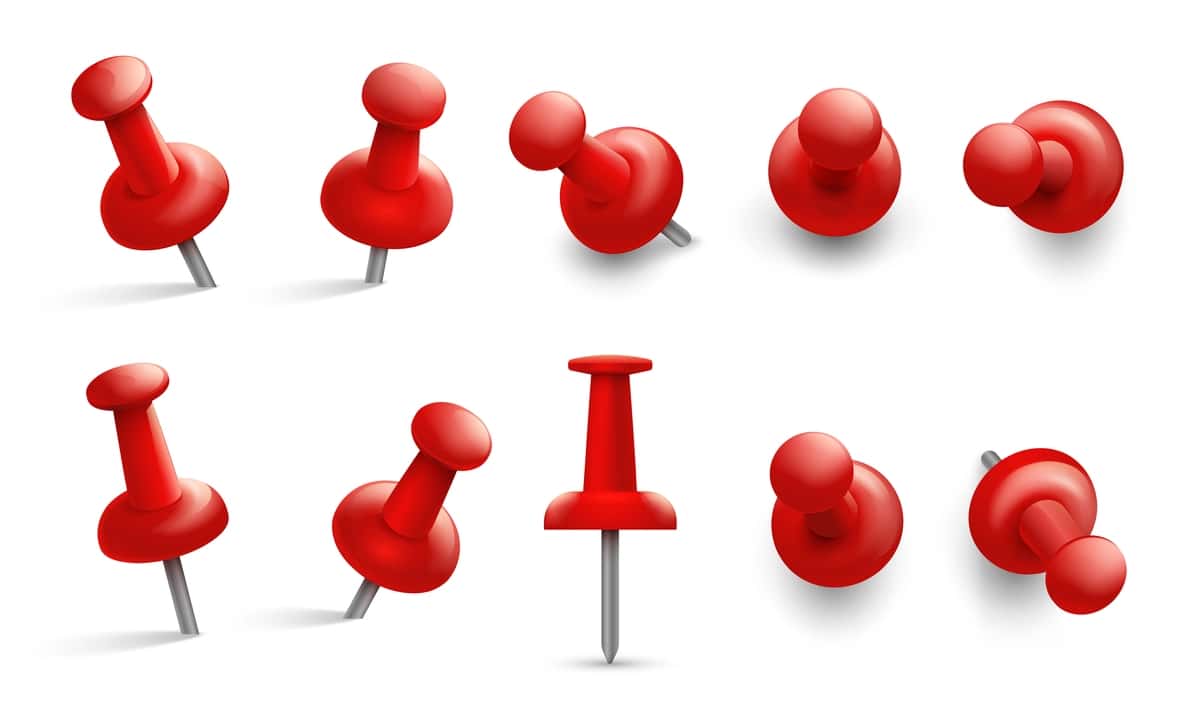 Push pin turli burchaklar o'rnatilgan | Push pin different angles set 1