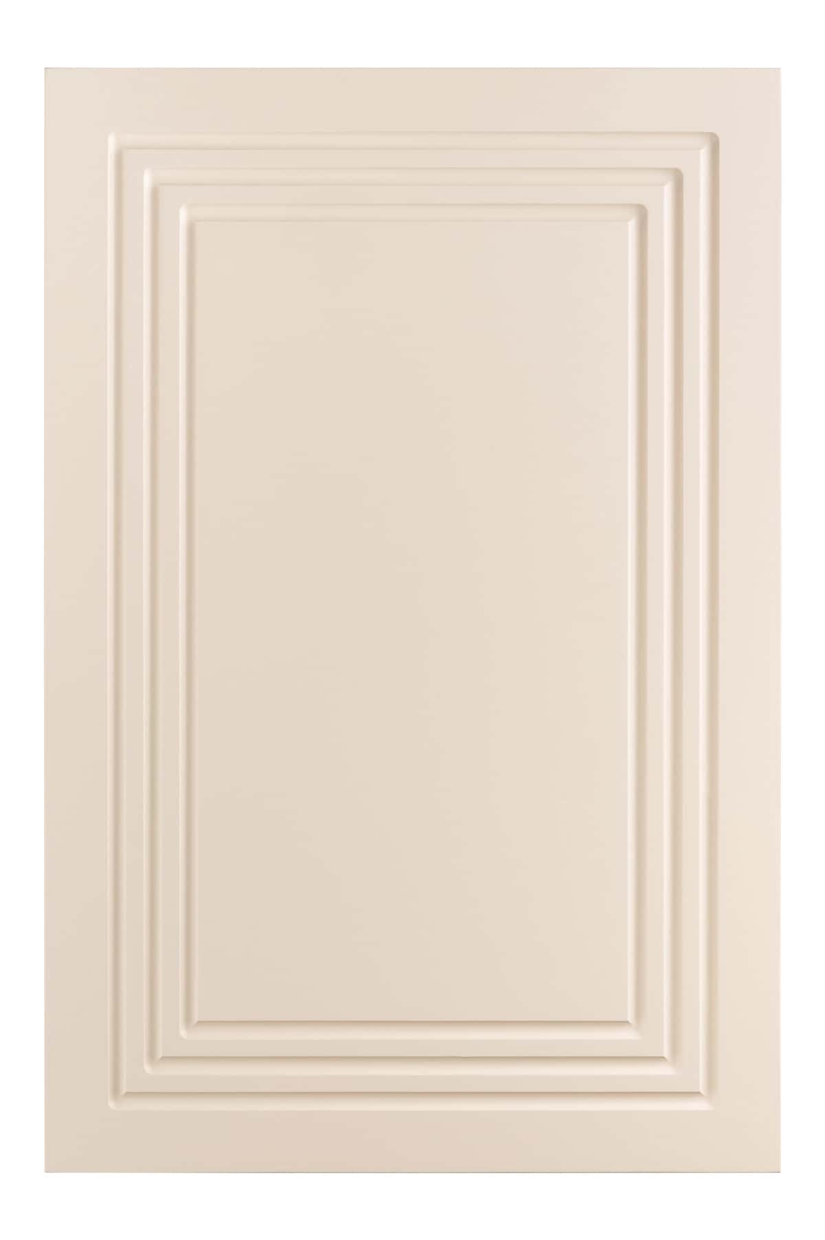 Dafn paneli dizayni bilan krem ​​rangli shkaf eshigi | Cream colored cabinet door with recessed panel design 1