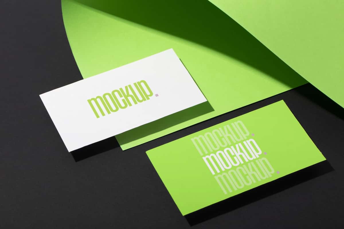 Kiber ohak ish yuritish buyumlari maketi | Cyber lime stationery mockup 1