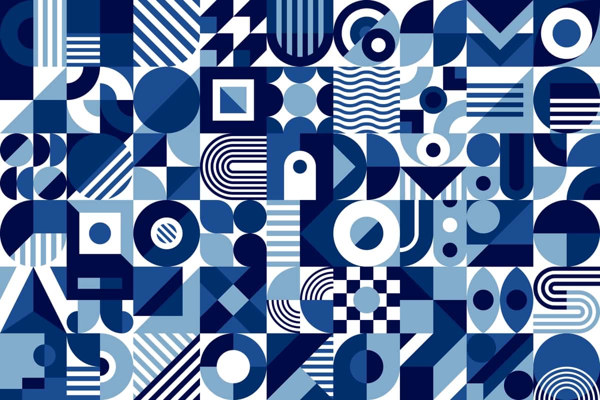 Mavhum dengiz moviy oq Azure geometrik naqsh | Abstract sea blue white azure geometric pattern 1