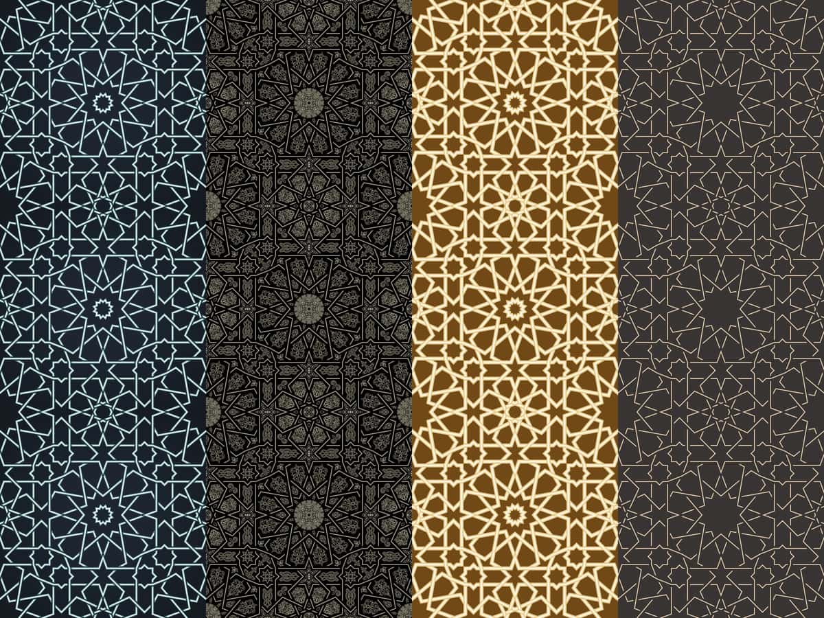 Choksiz vertikal Marokash naqsh arab geometrik fon | Seamless vertical moroccan pattern arabic geometric background 1