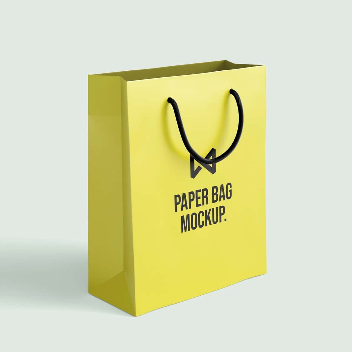 Paperbag maketi izometrik ko'rinish ikki | Paperbag mockup isometric view two 1