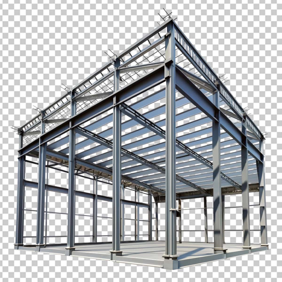 Shaffof fon qurilishi metall konstruktsiyasi | Metal structure building transparent background 1