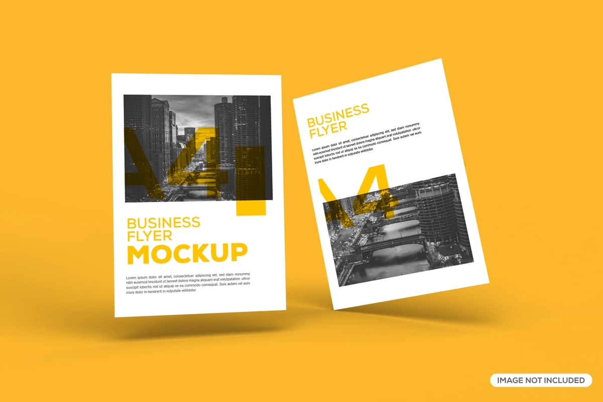 Suzuvchi broshyura kontseptsiyasi maketi | Floating brochure concept mockup 1