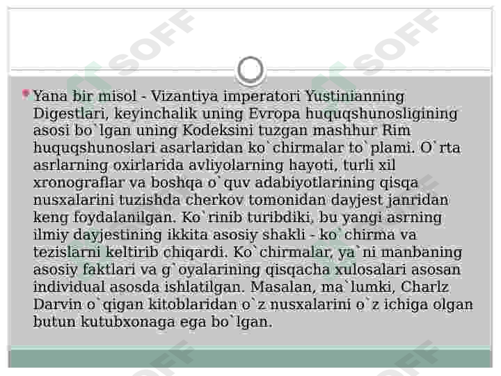 Axborot maxsulotlari va xizmatlarini yaratish metodikasi.(dayjestlar) 4