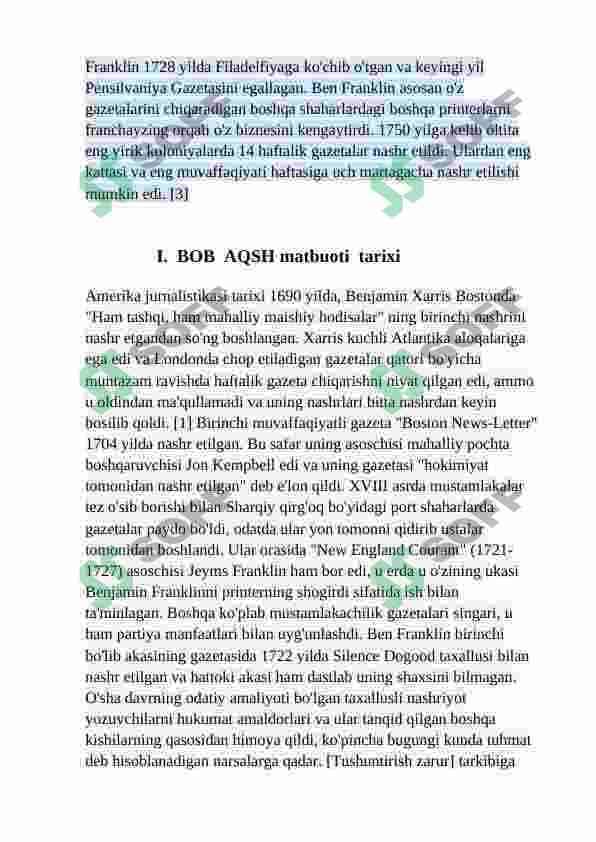 AQSH da  matbuotning  paydo  bo`lish  tarixi 4