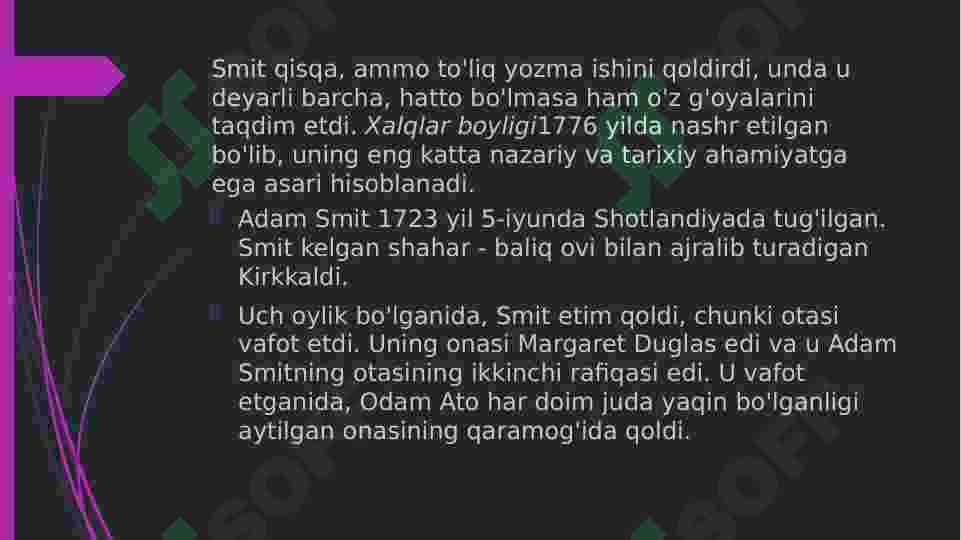 Adam smit hayoti va ijodi 3