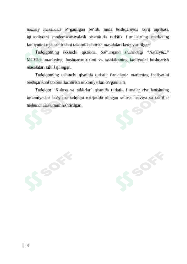 Xizmat ko’rsatish sohasida marketing faoliyatini tashkil etish 4