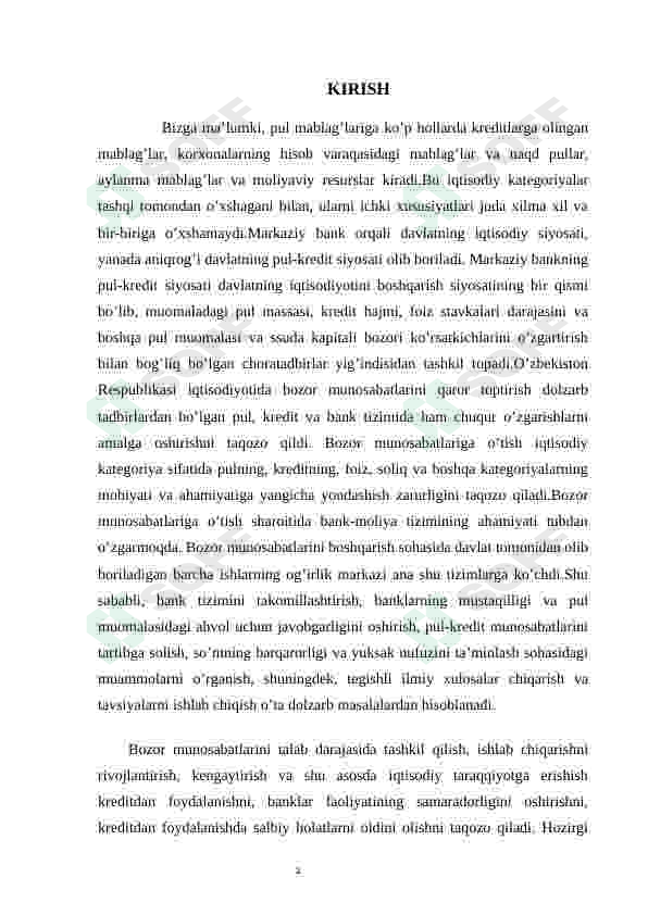 Banklar, ularning turlari va kredit tizimidagi roli 3