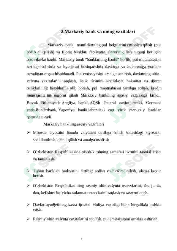 Banklar, ularning turlari va kredit tizimidagi roli 8