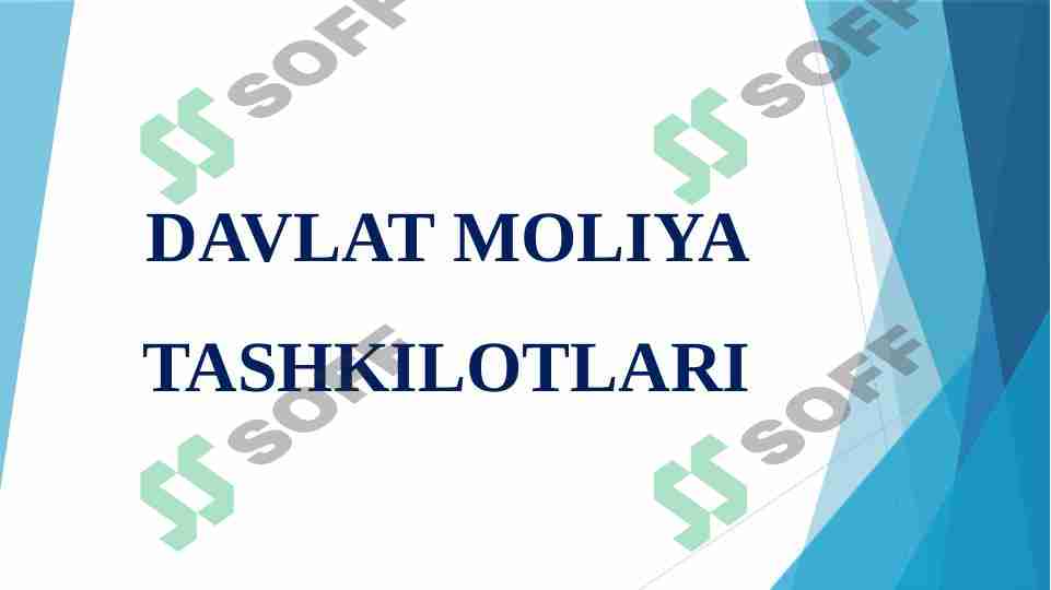 DAVLAT MOLIYA TASHKILOTLARI