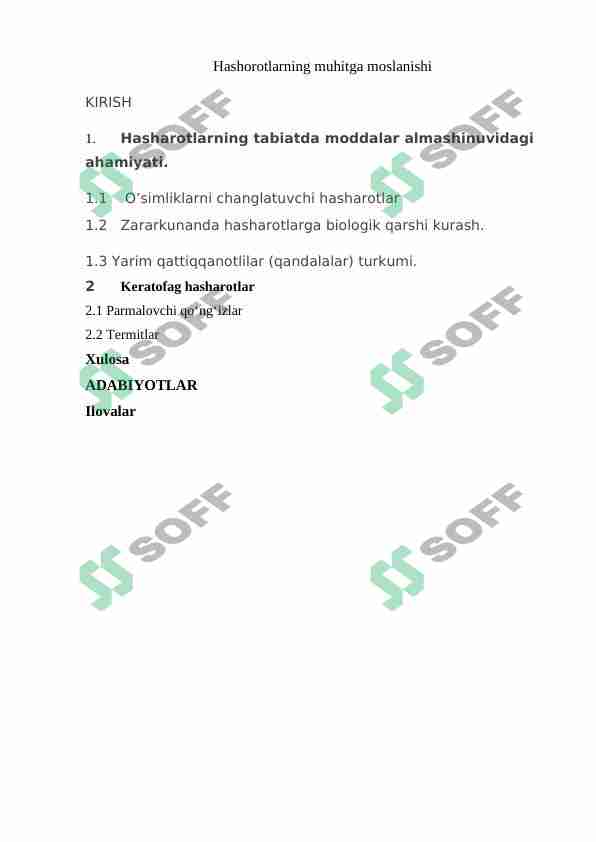 Hashorotlar 1