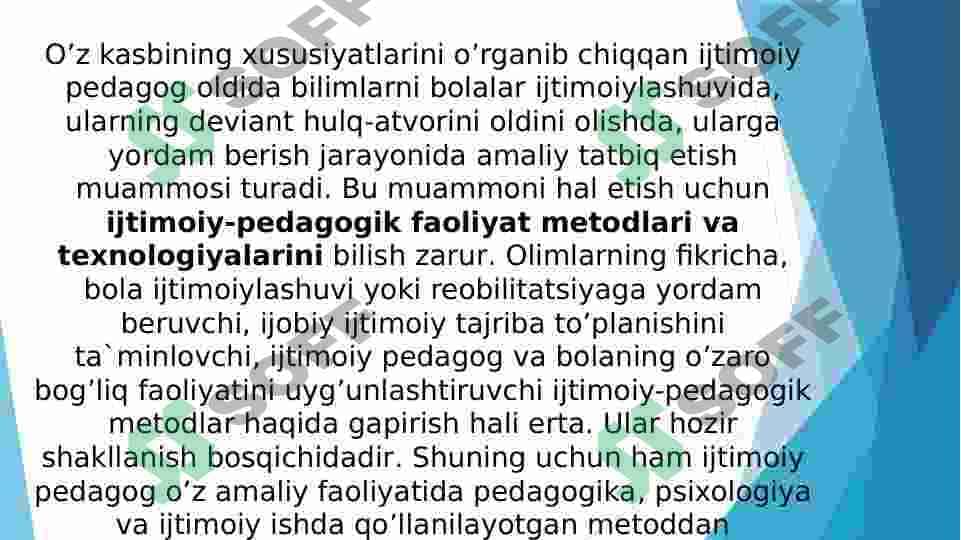 "Ijtimoiy-pedagogik faoliyat metodikasi, mexanizmlari va texnologiyasi" 3