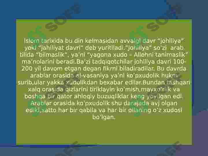 Islom dinining paydo bo'lishida ijtimoiy-siyosiy va madaniy sharoitlar 5
