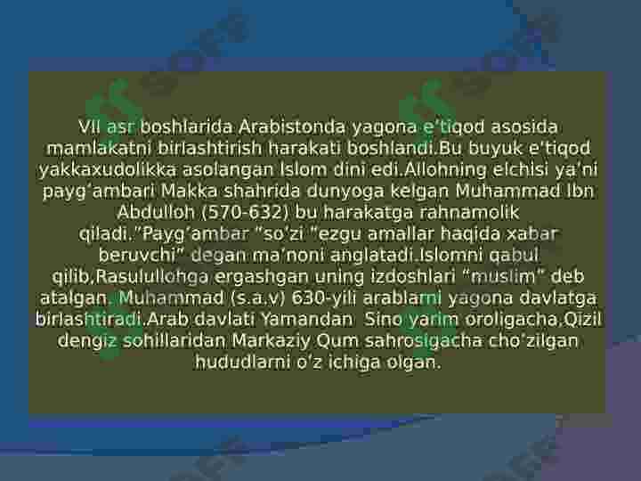 Islom dinining paydo bo'lishida ijtimoiy-siyosiy va madaniy sharoitlar 6