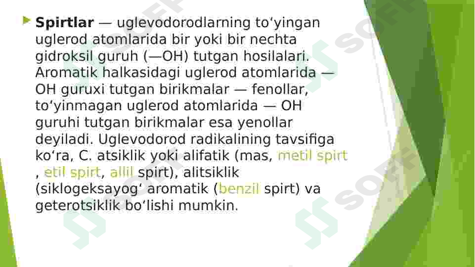 Spirtlar va ularning xossalarini o'qitish metodikasi 3