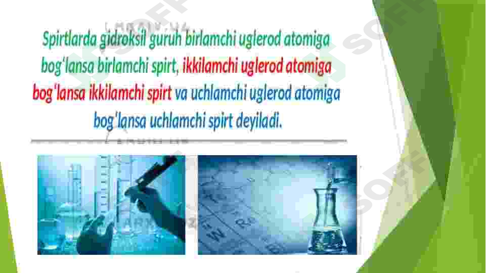 Spirtlar va ularning xossalarini o'qitish metodikasi 7