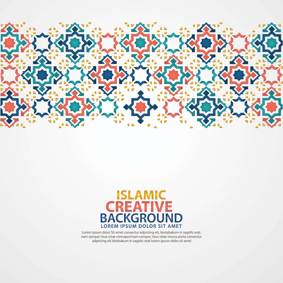 Islom bezakli rang-barang detalli gulli mozaik islom san'ati bezaklari | Islamic ornamental colorful detail floral mosaic islamic art ornament 1