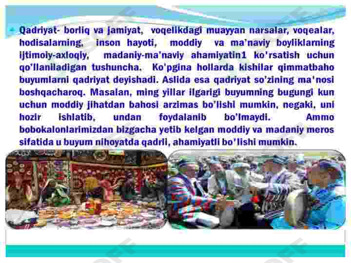 Qadriyat tushunchasining ma'nosi va uning umumiy tavsifi 3