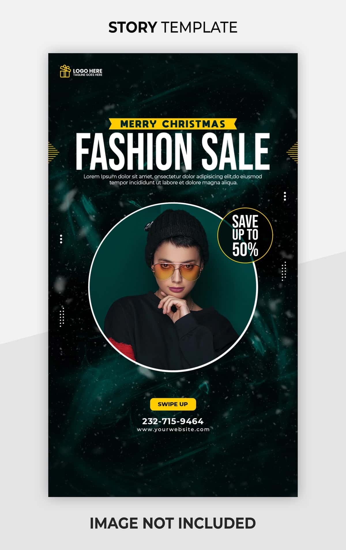 Rojdestvo moda sotuvi instagram hikoya shabloni | Merry christmas fashion sale instagram story template 1