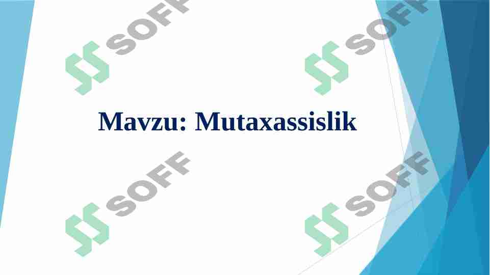 Mutaxassislik