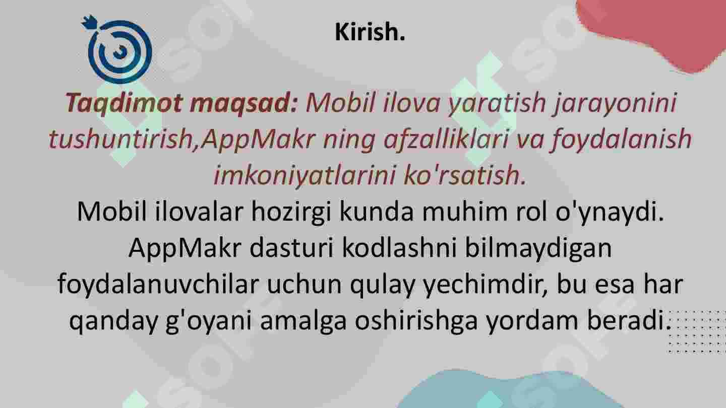 Appmakr dasturida mobil ilova yaratish 3