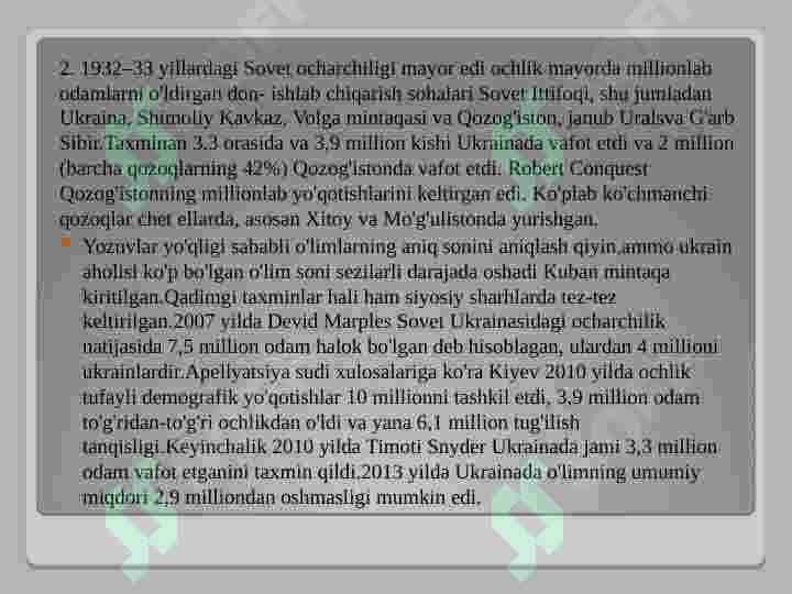SSSR  davridagi  ocharchilik haqida 4
