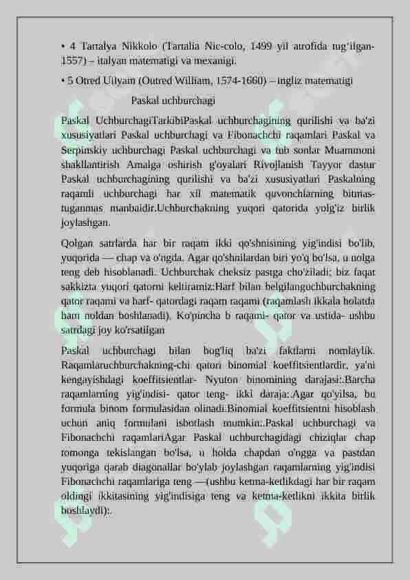 Paskal uchburchagi 4
