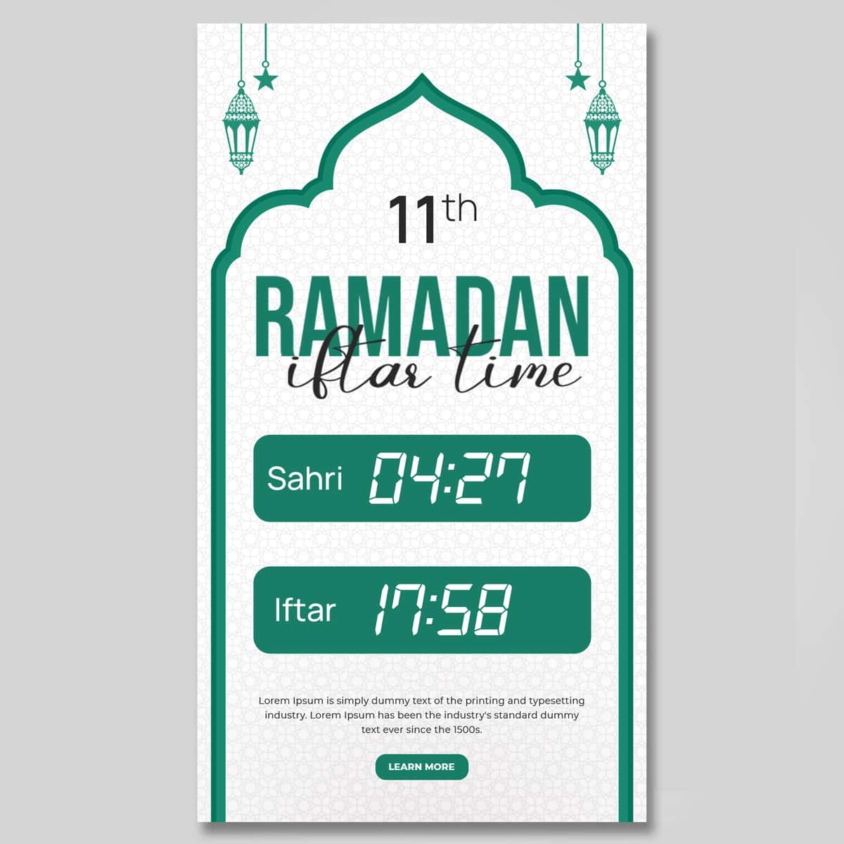 Islomiy ramazon karimini tabriklash ijtimoiy tarmoqlardagi post banner dizayni | Islamic ramadan kareem greeting social media post banner design 1
