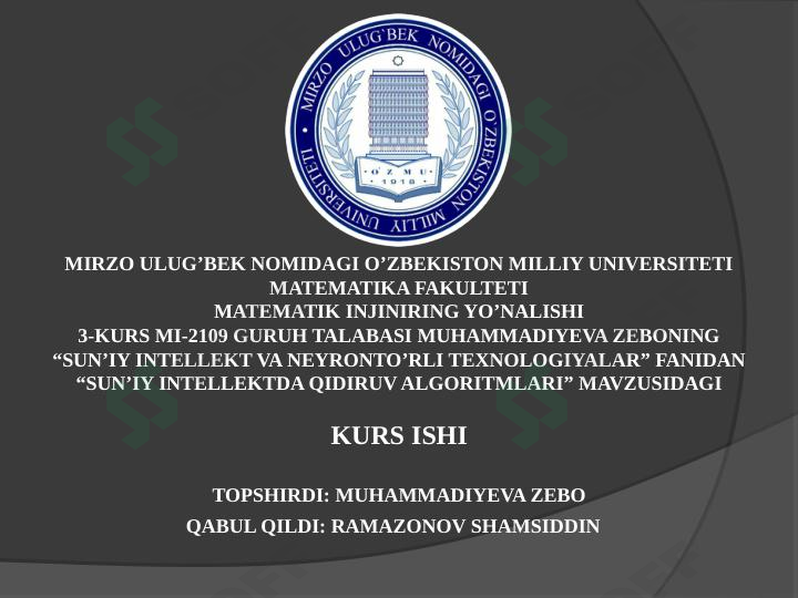 Qidiruv algoritmlari 1