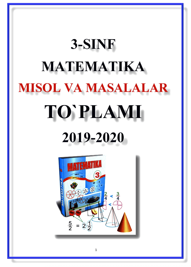 Matematika misol va masalalar to'plami 1