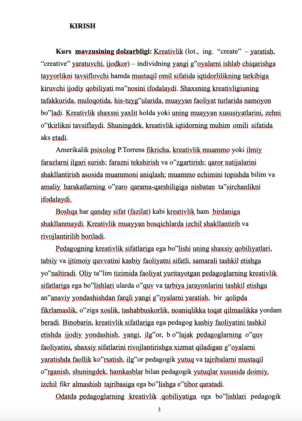 BO'LAJAK PEDAGOGLARDA KREATIVLIK SIFATLARINI RIVOJLANTIRISH YO‟LLARI 3