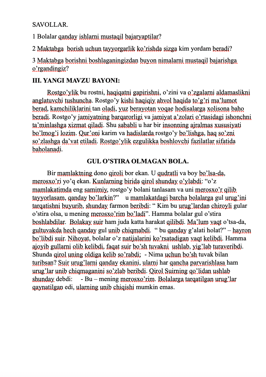 Rostgoylikning o'qitish qo'llanmasi 2