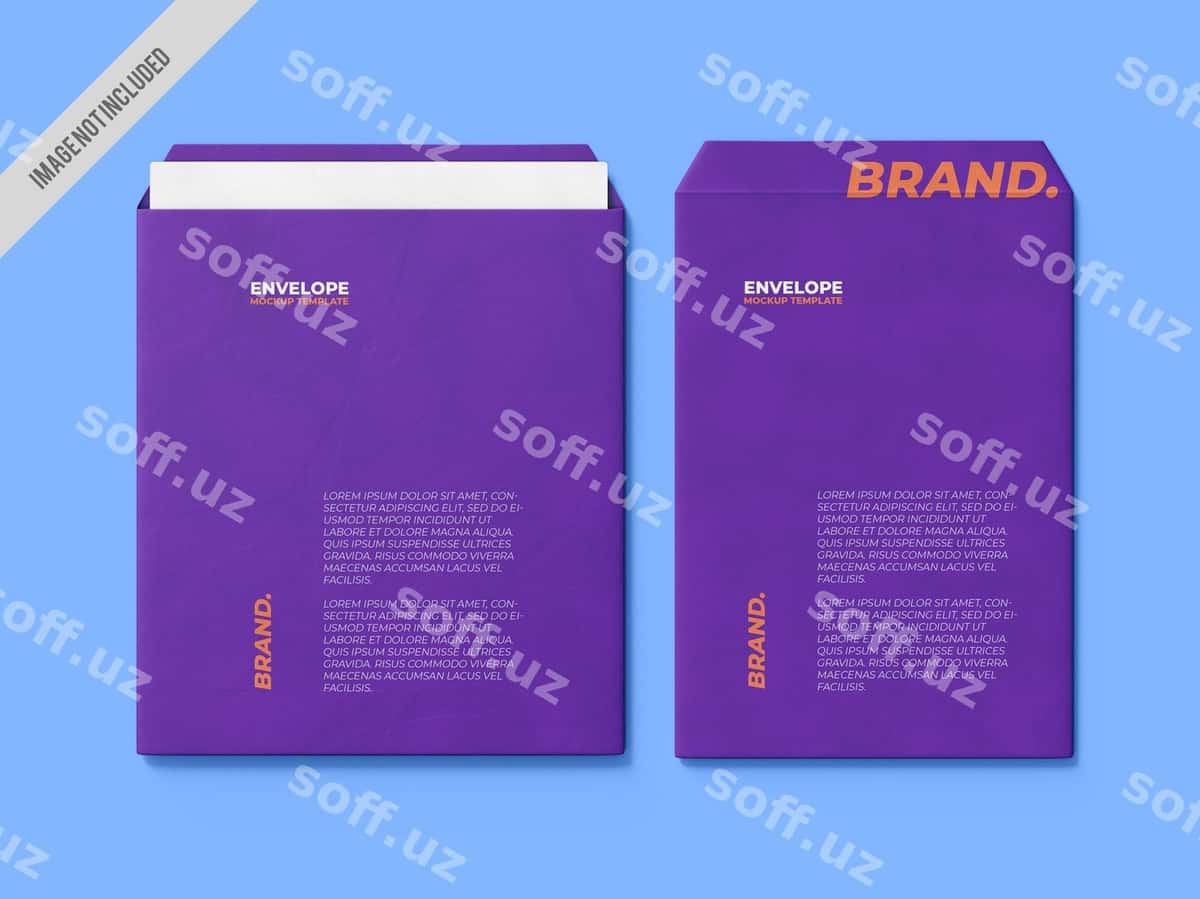 A4 konvert namuna shabloni | A4 envelope mockup template 1
