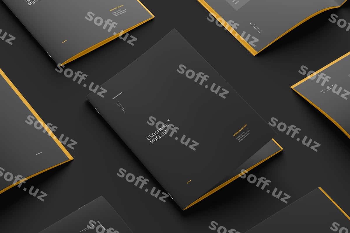 A4 magazin broshyuri mockup | A4 magazine brochure mockup 1
