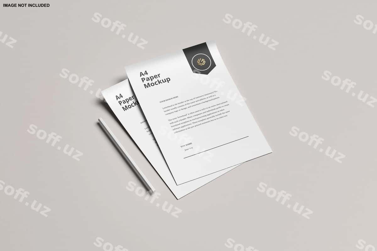 A4 qog'oz mockup | A4 paper mockup 1