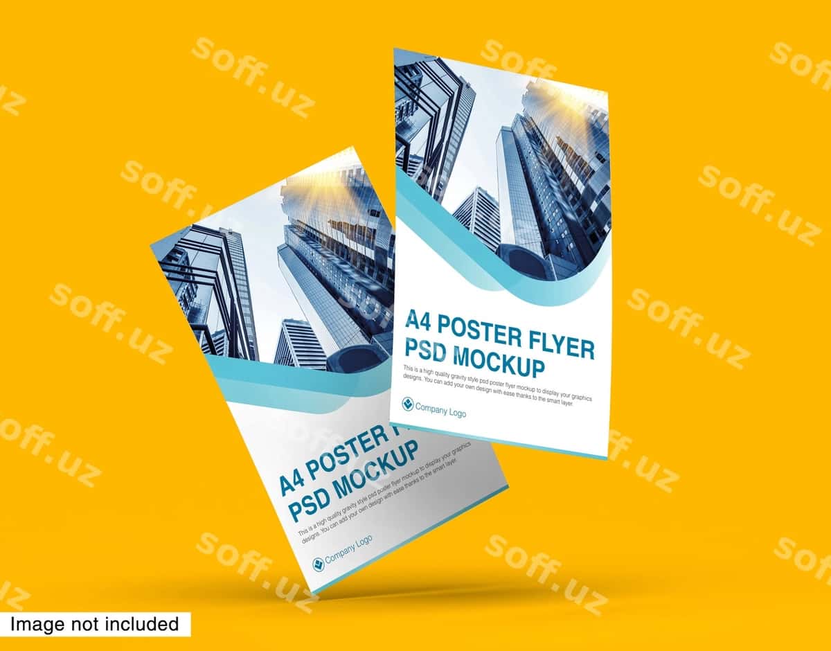 A4 plakat flyer psd namuna | A4 poster flyer psd mockup 1