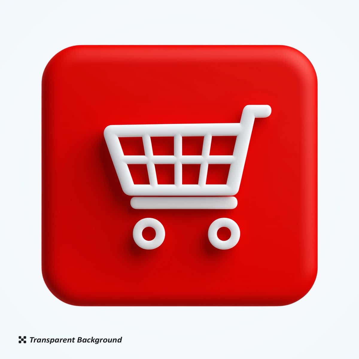 3D xarid qilish savatchasi belgisi 3D belgisi shaffof fon | 3d shopping cart icon 3d icon transparent background 1