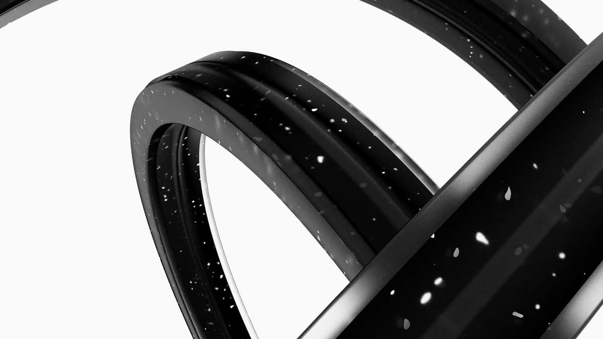 Teksturali mavhum qora uzuklar | Abstract black rings with texture 1