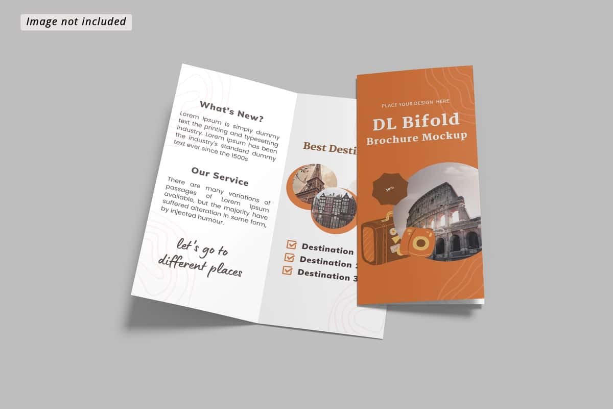 Dl bifold broshyura maketi | Dl bifold brochure mockup 1