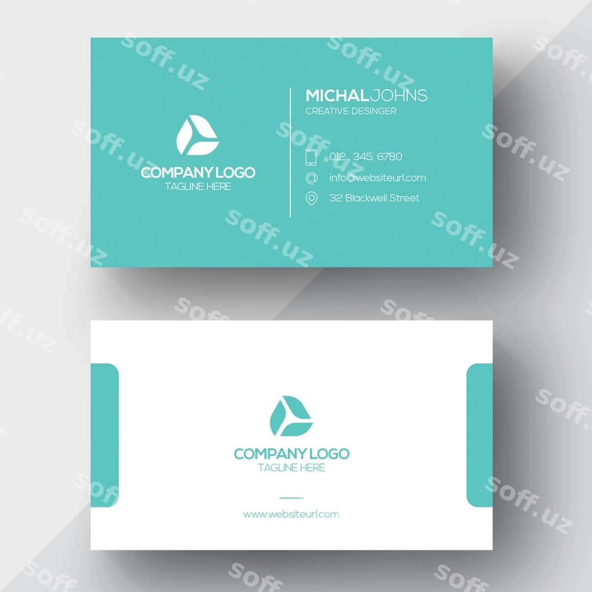 Akvamarin biznes vizitka | Aquamarine business card 1