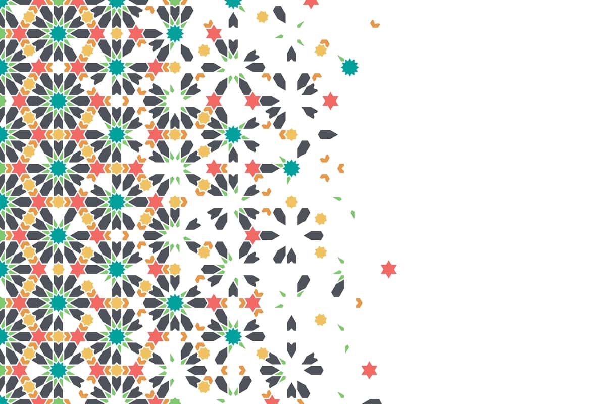 Mozaik gradient dizayni haqiqiy arab uslubi | Mosaic gradient design authentic arabian style 1