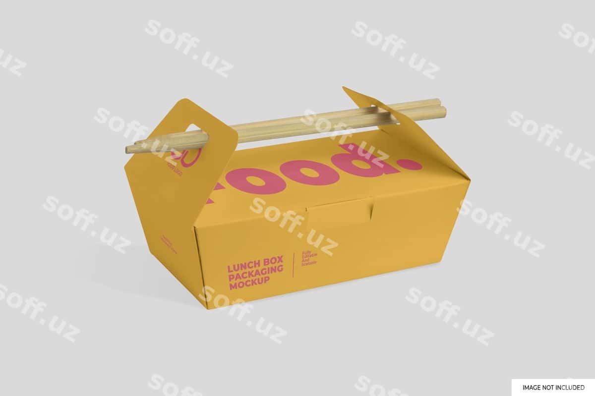 Sharqiy obed kuti namunasi | Asian lunch box mockup 1