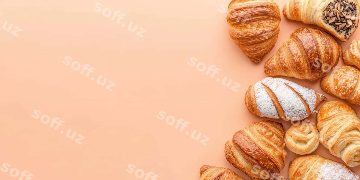 Turli xil kruvasanlar | Assorted croissants 1