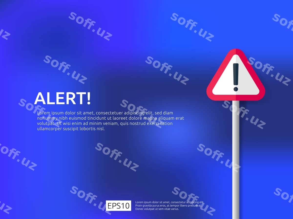 E'tibor ogohlantirish xabar belgi banneri | Attention warning alert sign banner 1